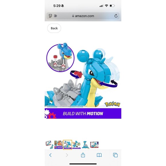 Sealed MEGA Pokemon Lapras Building Toy Kit with Action Figure - 527pcs - Picture 5 of 6